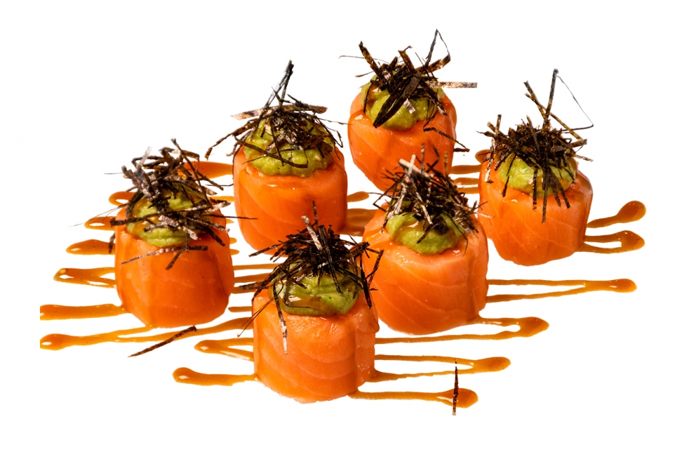 Ролл лосось, краб / без риса - фото1